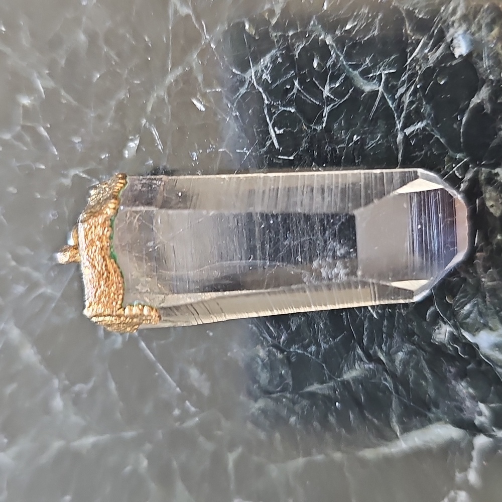 Natural Clear Quartz Crystal Pendant - Picture 4 of 7
